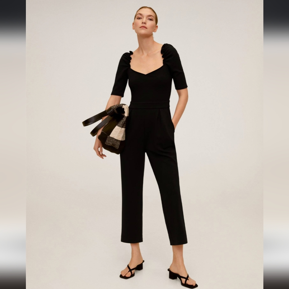 NWT Mango Small black jumpsuit